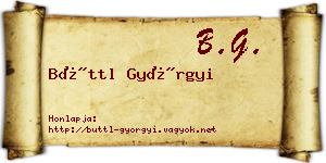 Büttl Györgyi névjegykártya
